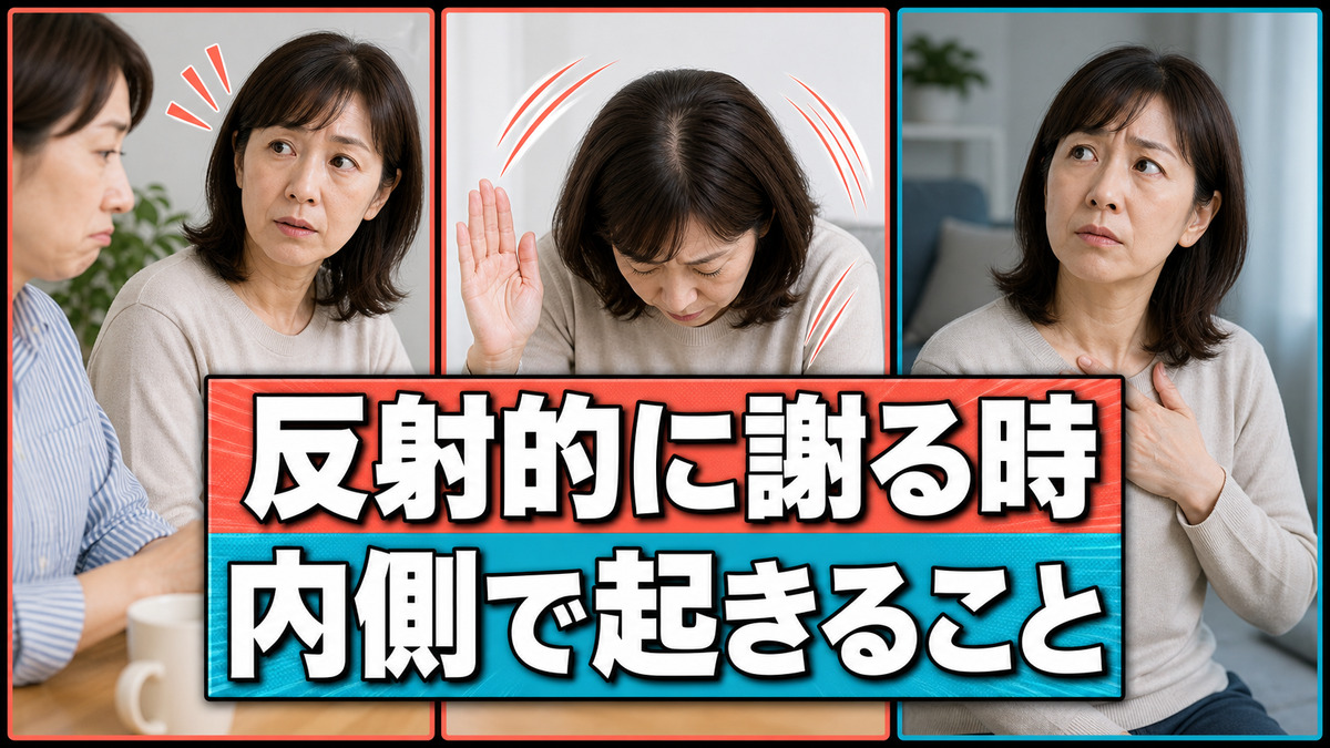 反射的に謝ってしまう人の内側で起きていること