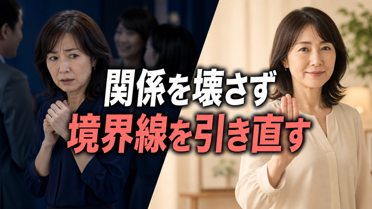 人間関係を壊さずに、小さな境界線を引き直す