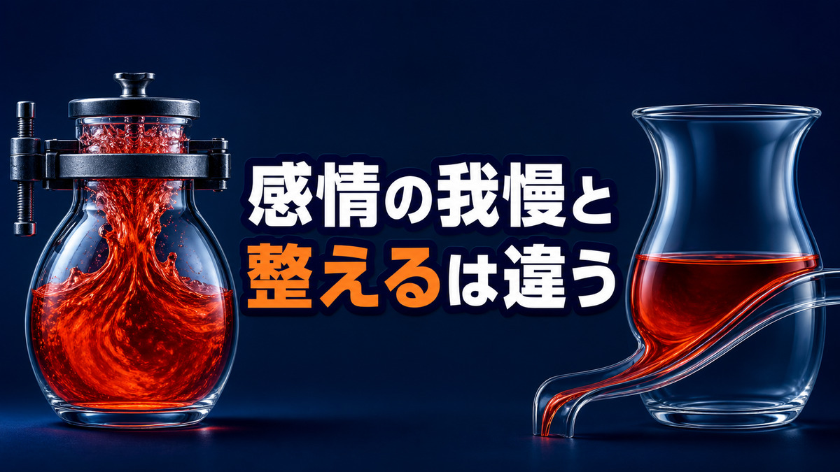 感情を我慢することと、感情に振り回されないことは違います