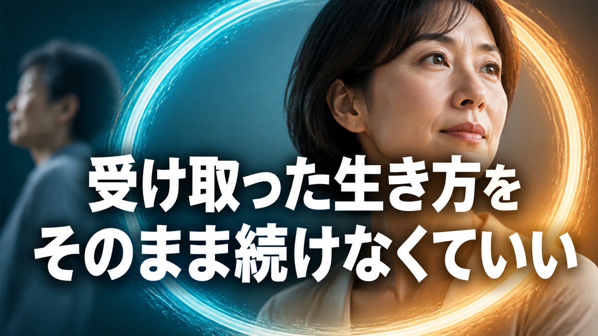 親から受け取った生き方を、そのまま続けなくていい