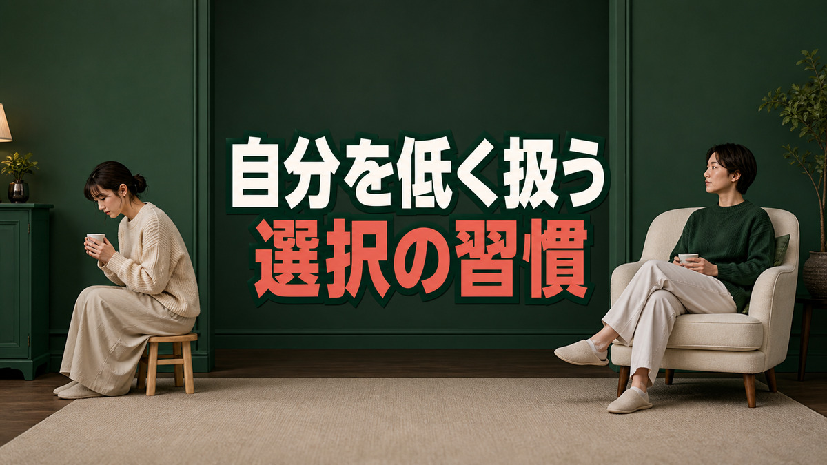 自分の価値を低く扱う選択が習慣になっていませんか