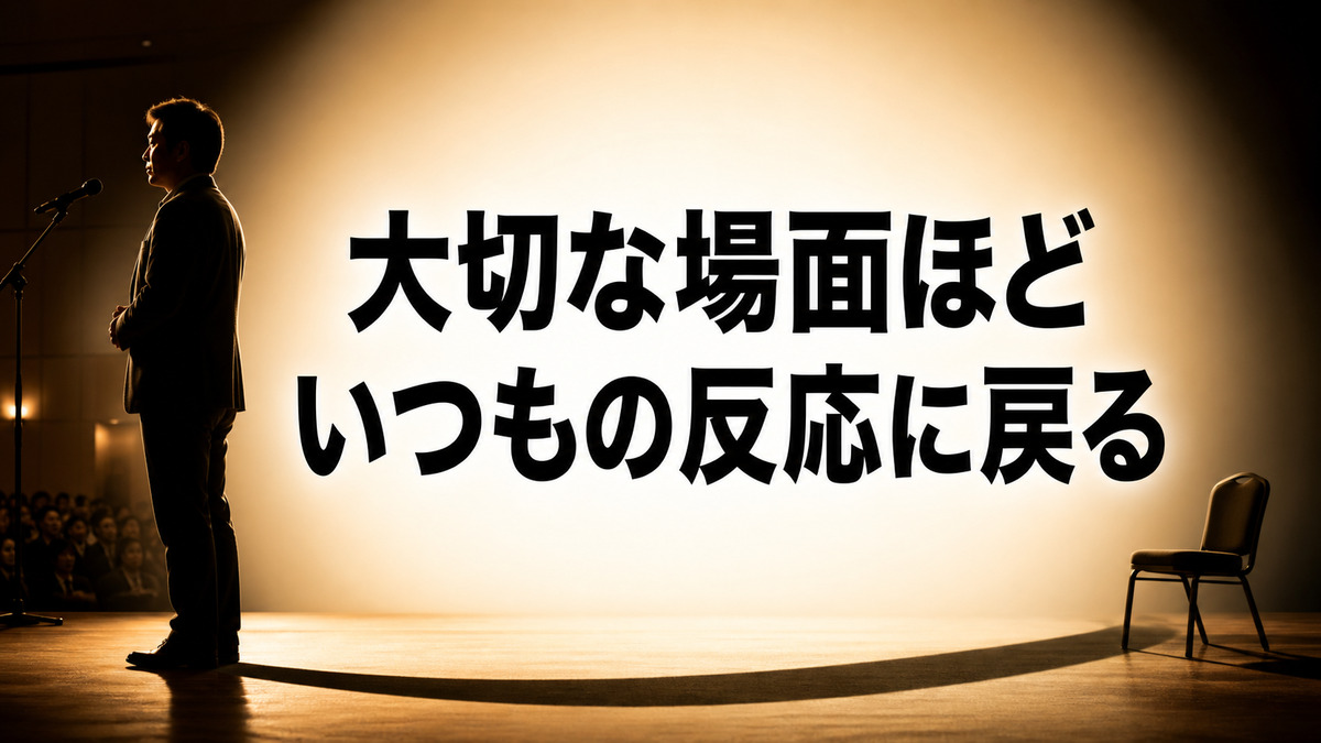 なぜ大切な場面ほど、いつもの反応に戻ってしまうのか