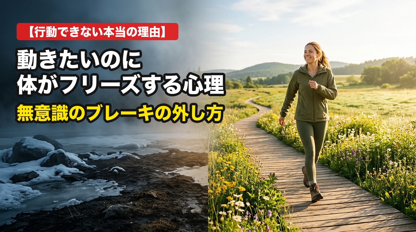 「行動したいのに体が動かない…」恐怖と不安で足が止まる心理学的理由と、無意識のブレーキの外し方