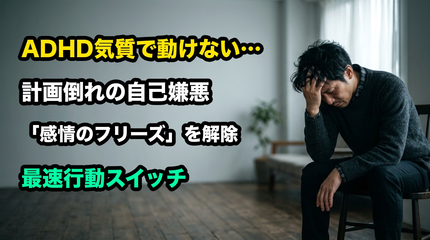 ADHD気質で計画通りに動けない…意志や気合いに頼らず「感情のフリーズ」を解除して動く方法