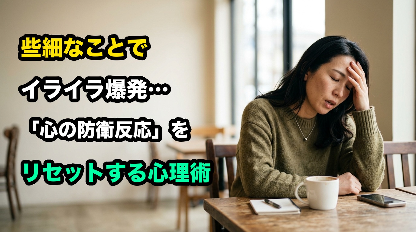 ちょっとしたことでイライラが爆発する…意志の強さではなく「心の防衛反応」をリセットする方法