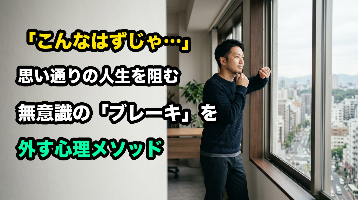 「こんなはずじゃなかった…」思い通りの人生を歩めない人が無意識に握りしめているブレーキとは?