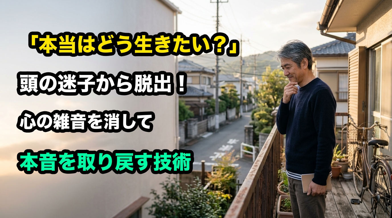 自分が本当はどう生きたいのか分からない…頭の迷子から抜け出し、本音の声を取り戻す手順
