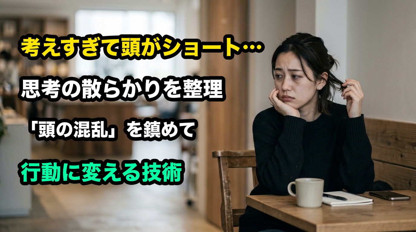色々考えすぎて頭がショートする…頭の散らかりをスッキリ整理して行動に変えるコツ