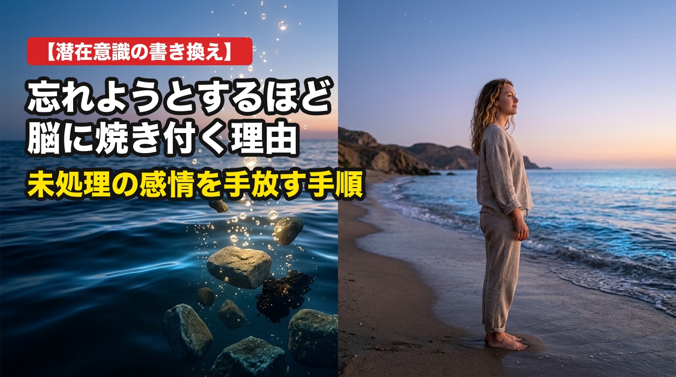 忘れようと意識するほど脳に焼き付く?潜在意識の「未処理の感情」を安全に解放するステップ