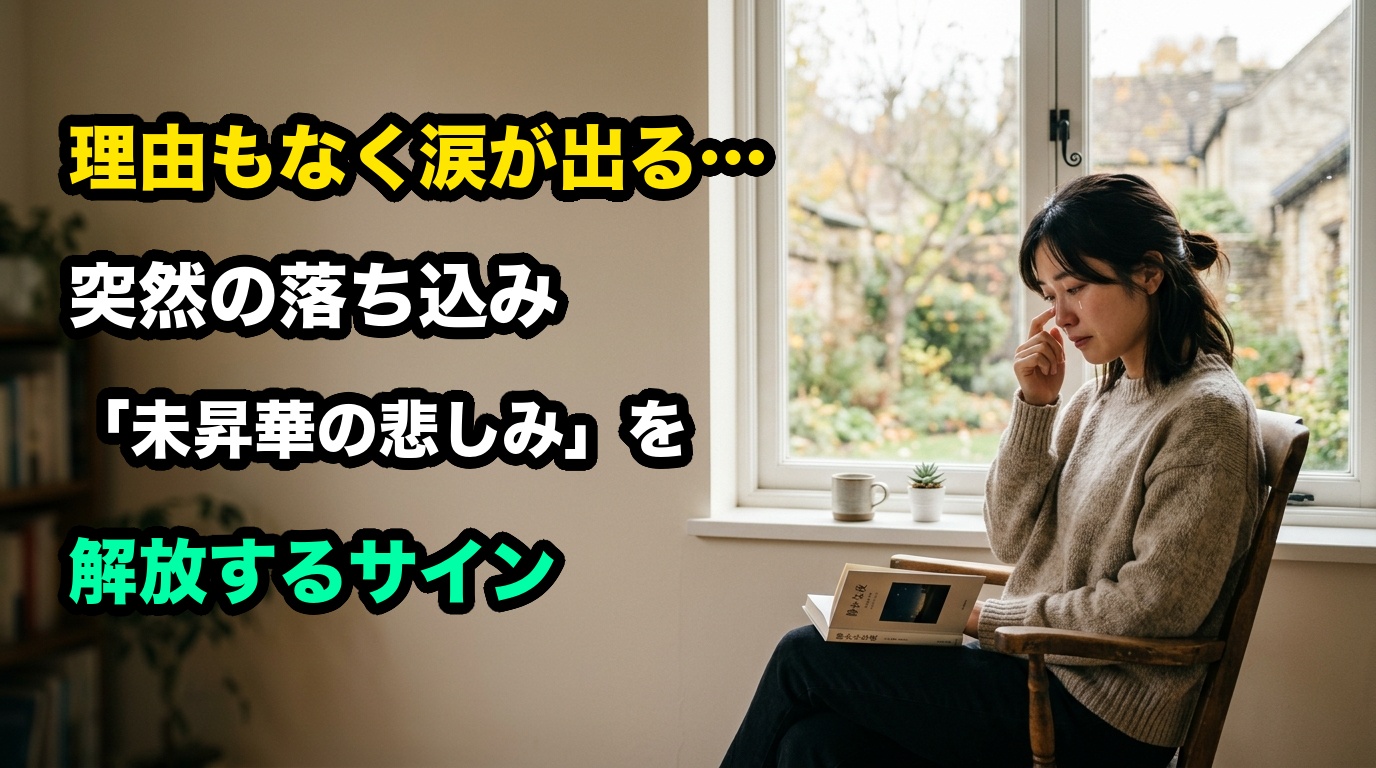 理由もなく突然涙が出たり落ち込んだりする…心の奥に溜まった未昇華の悲しみを解放するサイン