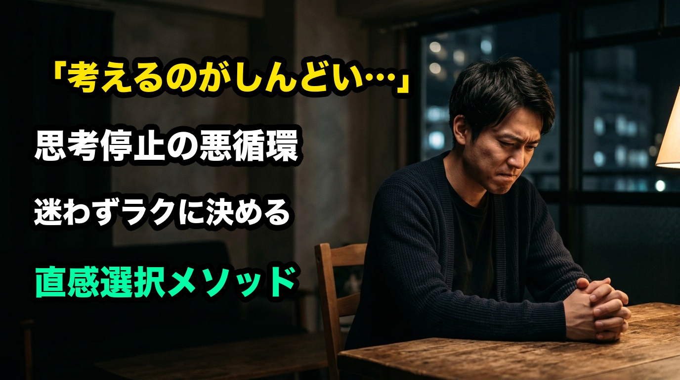 深く考えるのがしんどい思考停止の克服法