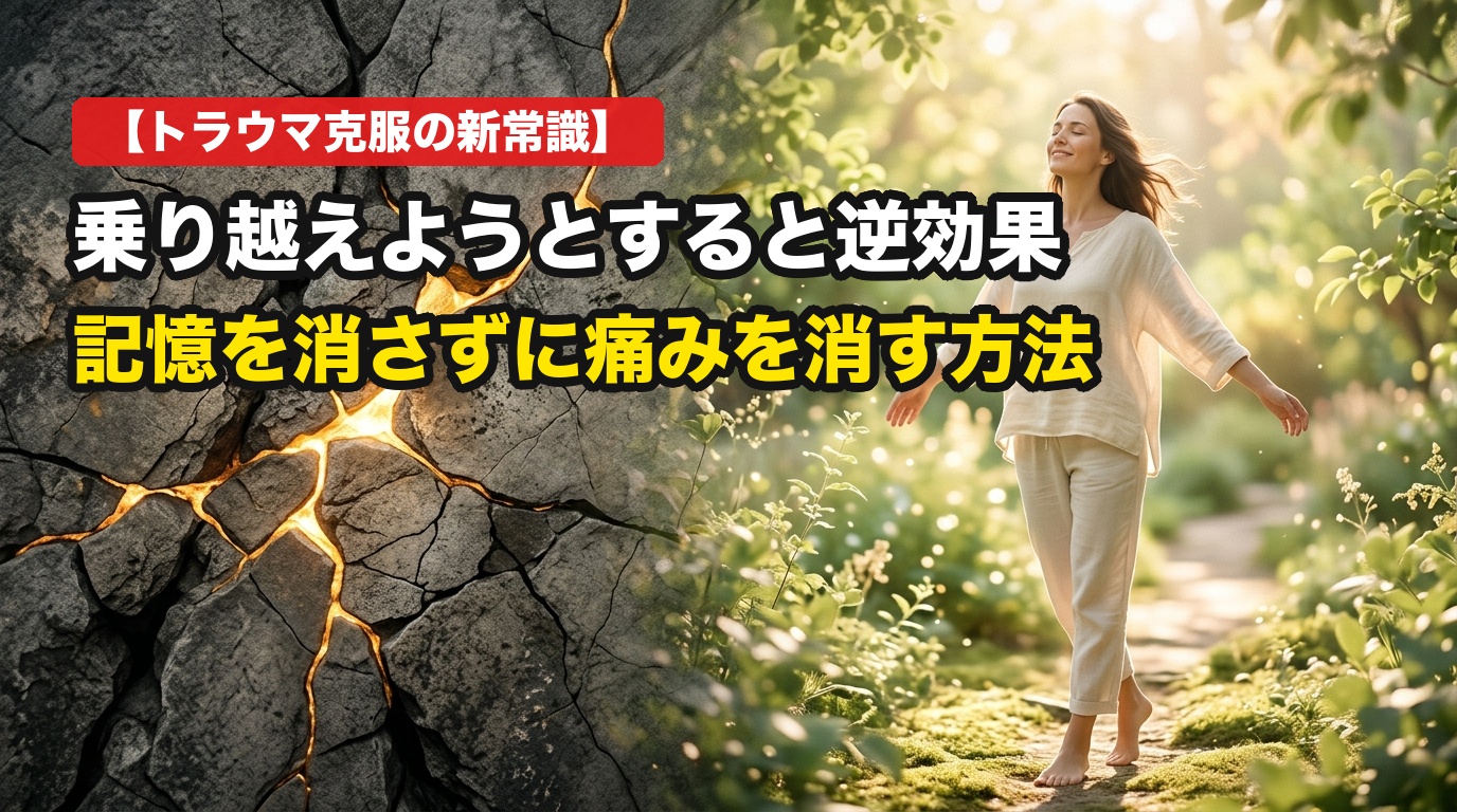 「トラウマを乗り越えよう」とするほど苦しくなる理由。記憶を消さずに痛みを消す新常識